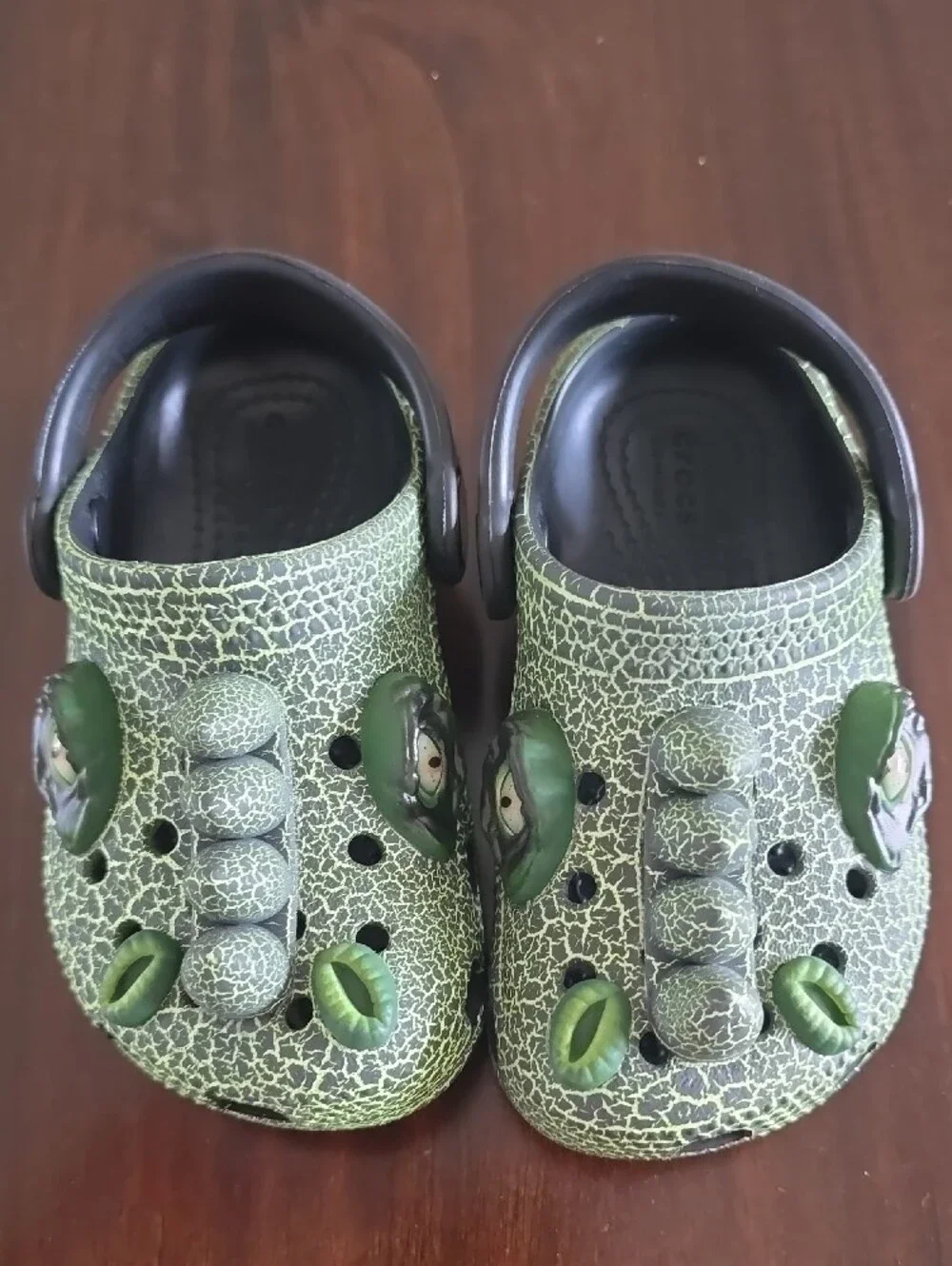 CROCS Kids Green Monster Eye Clogs